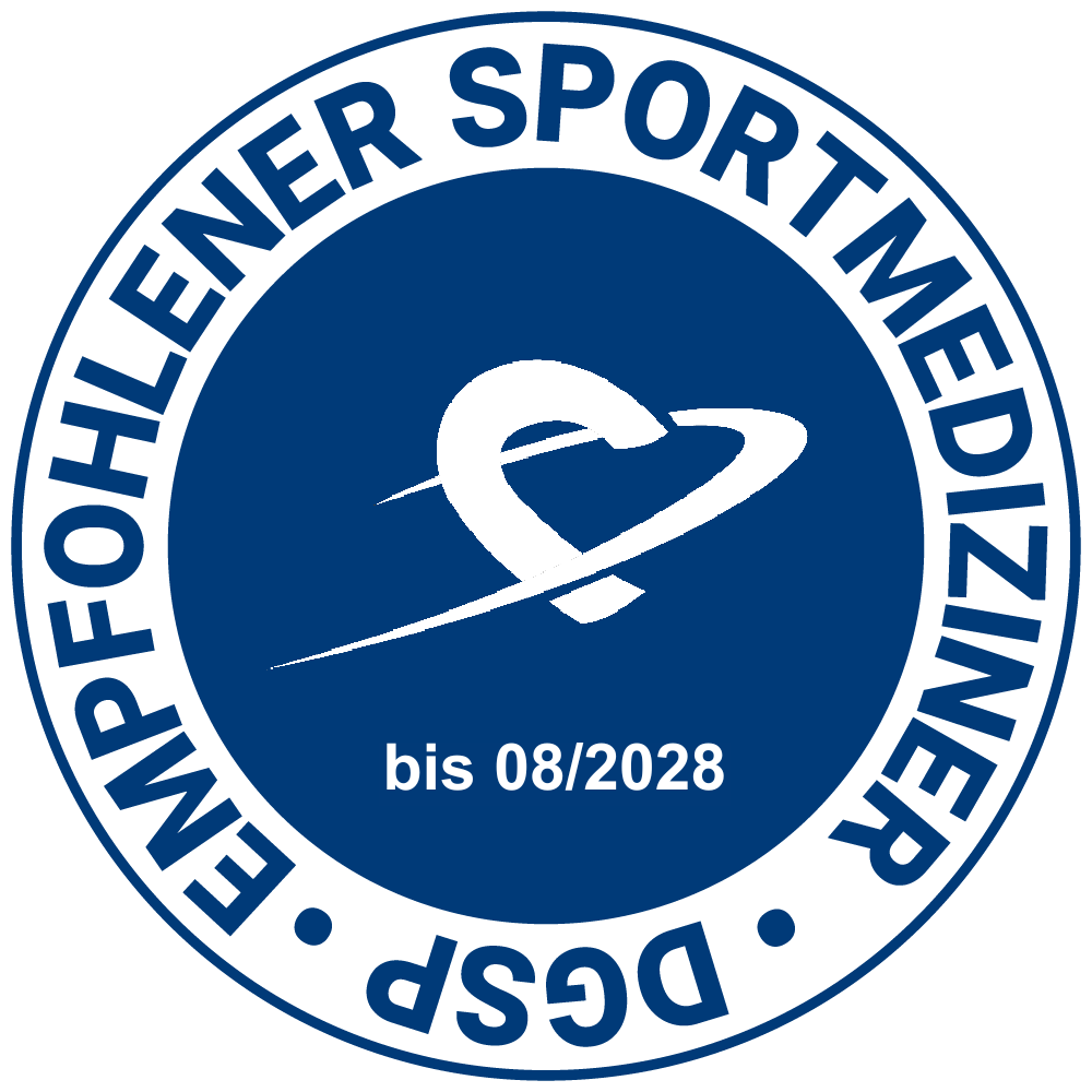 DGSP-Siegel: Empfohlener Sportmediziner Jochen Wolf, gültig bis August 2028
